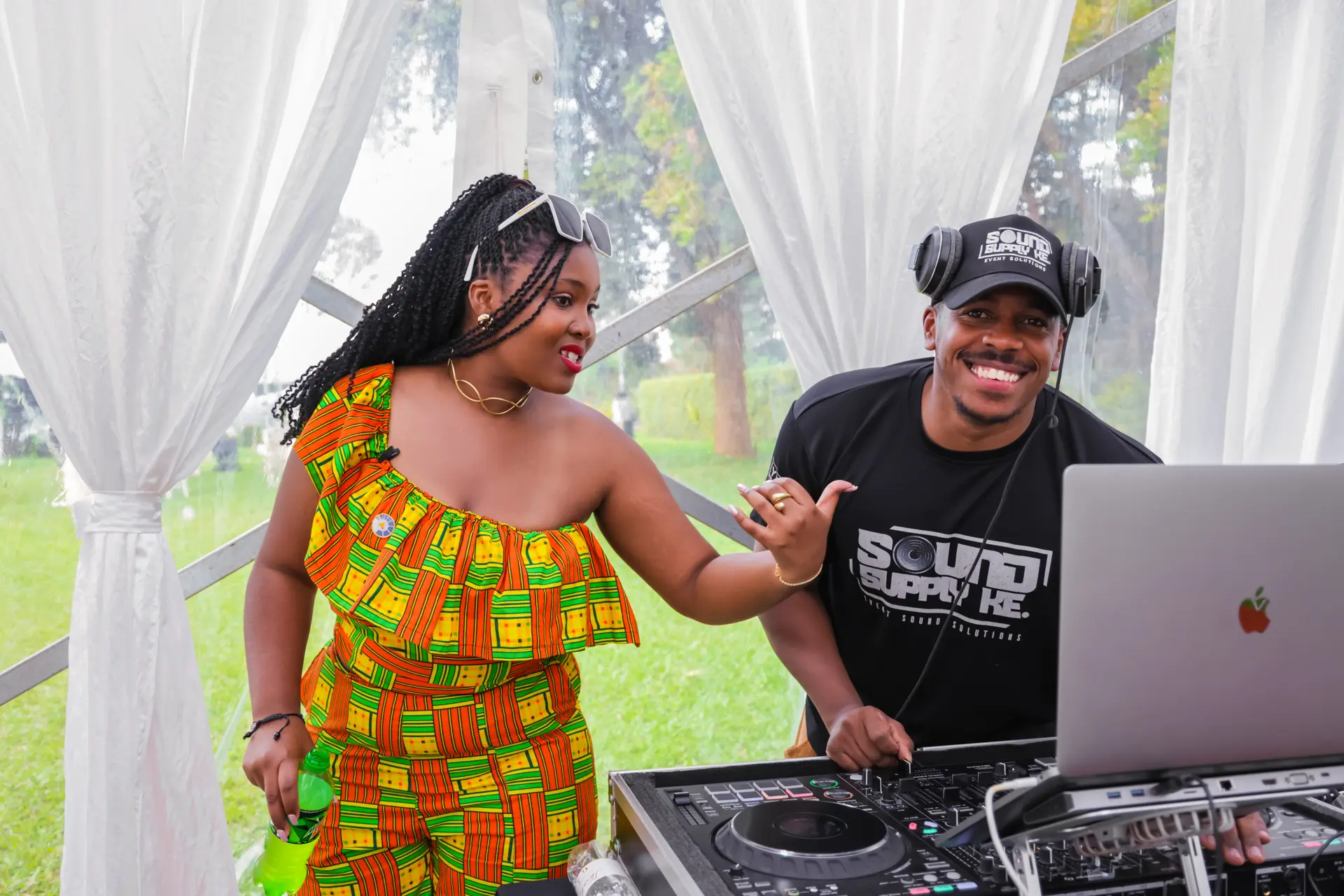 Professional DJ performing at a wedding in Nairobi, Kenya
